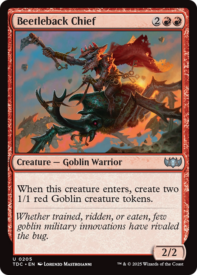 Image of Beetleback Chief (TDC-205) - Commander: Tarkir: Dragonstorm