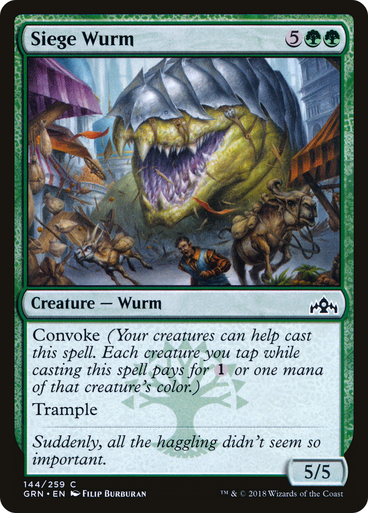 Image of Siege Wurm (GRN-144) - Guilds of Ravnica Foil
