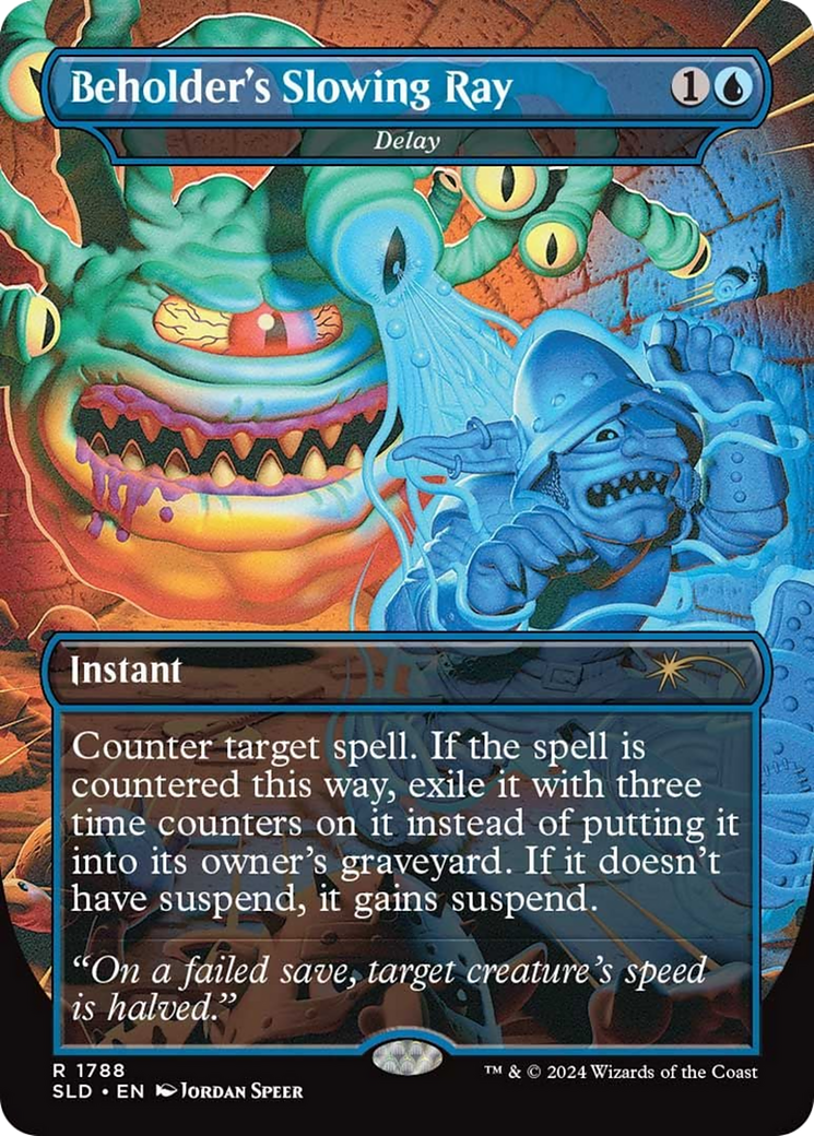 Image of Delay (SLD-1788) - Secret Lair Drop / Beholder's Slowing Ray (Borderless) Foil