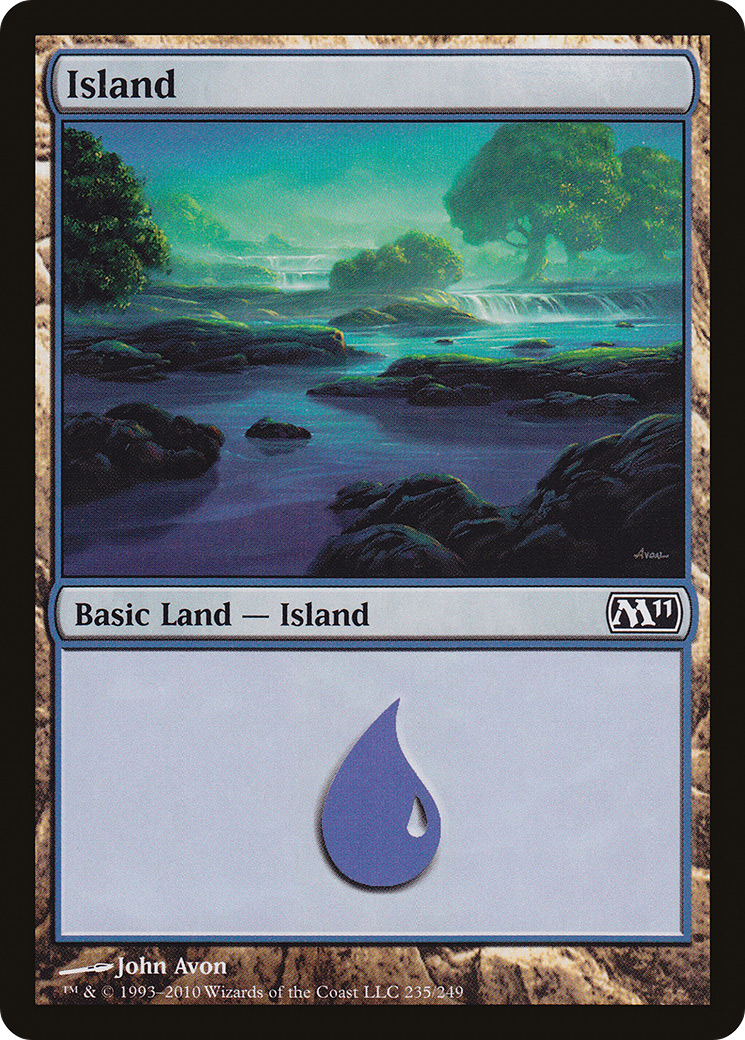 Image of Island (235) (M11-235) - Magic 2011 Foil