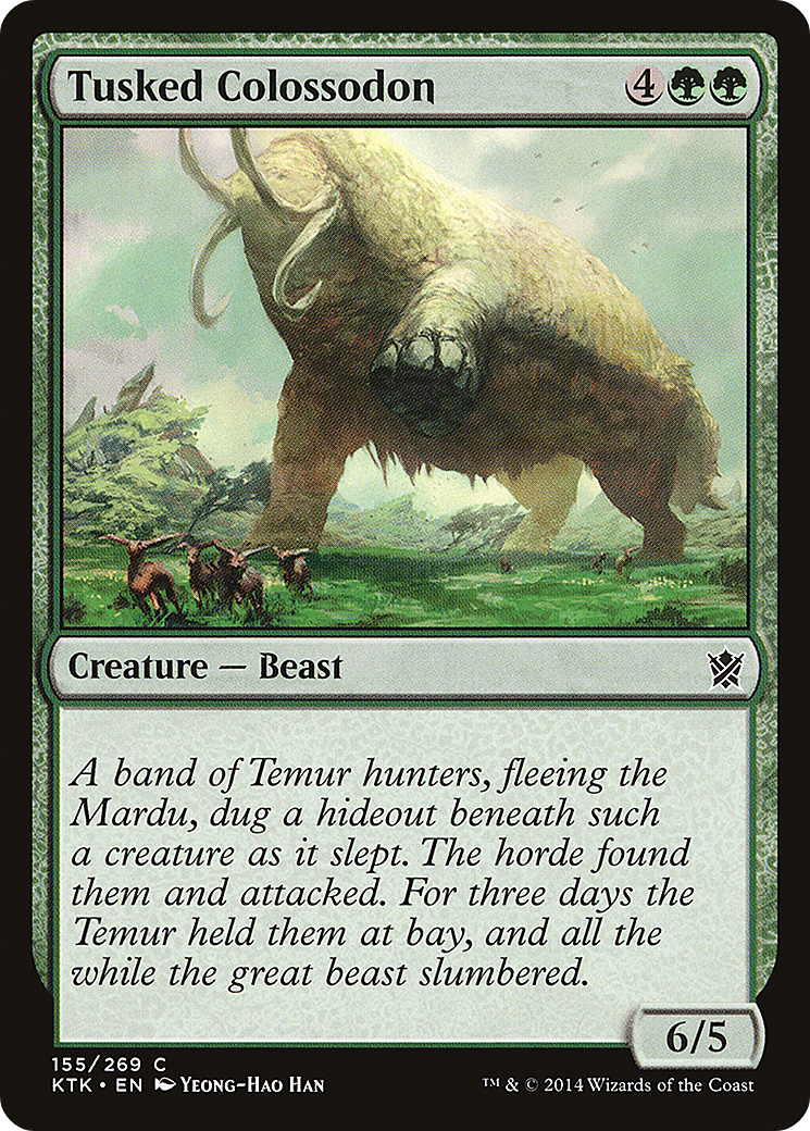Image of Tusked Colossodon (KTK-155) - Khans of Tarkir Foil