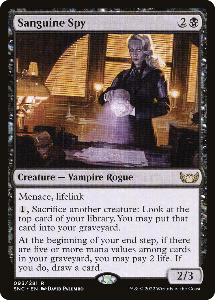 Image of Sanguine Spy (SNC-093) - Streets of New Capenna Foil