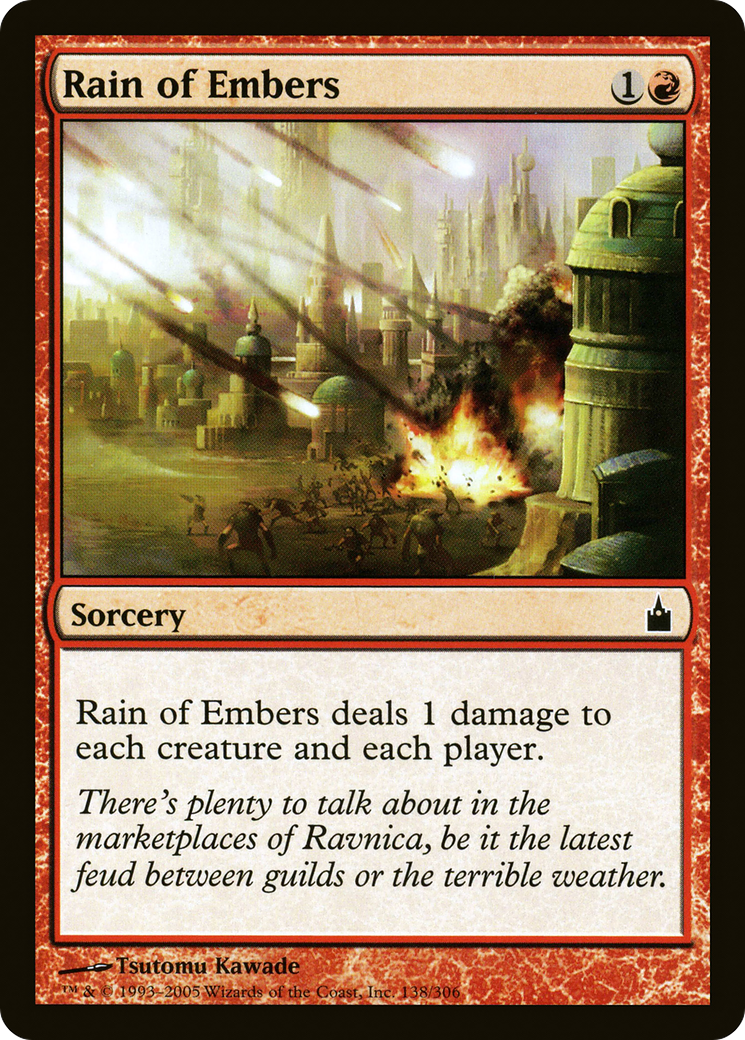 Image of Rain of Embers (RAV-138) - Ravnica: City of Guilds Foil