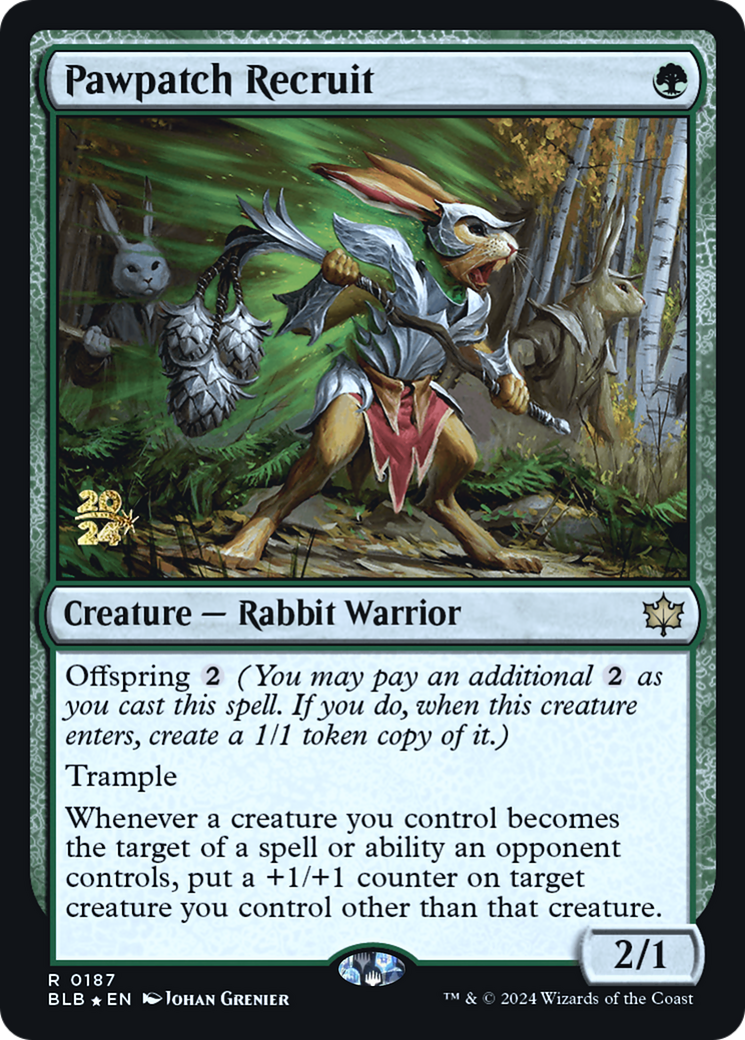 Image of Pawpatch Recruit (PRE-187) - Bloomburrow Promos Foil