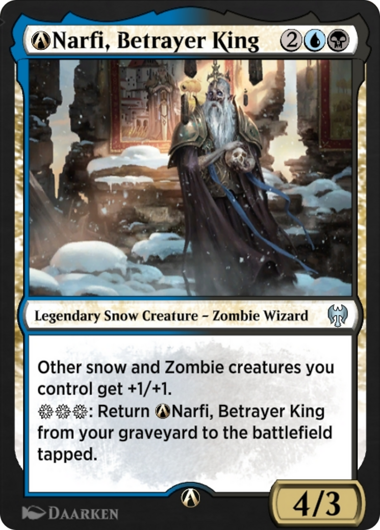Image of A-Narfi, Betrayer King (KHM-A-224) - Kaldheim: (snow)