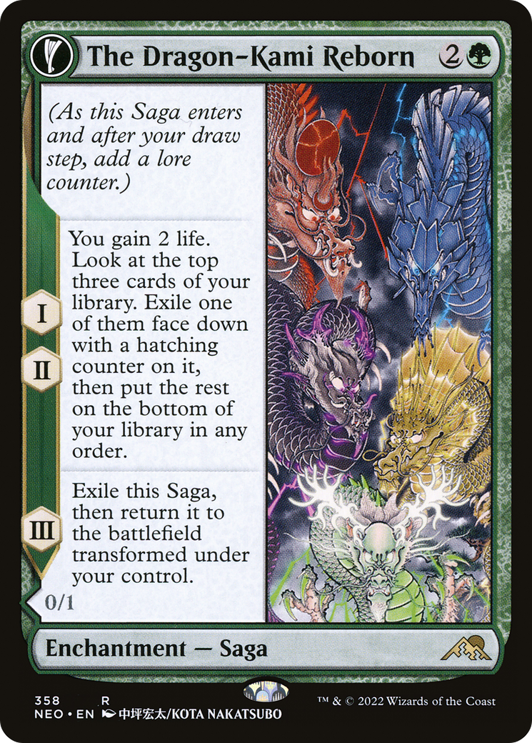 Image of The Dragon-Kami Reborn (Showcase) (NEO-358) - Kamigawa: Neon Dynasty: (Showcase, fandfc)