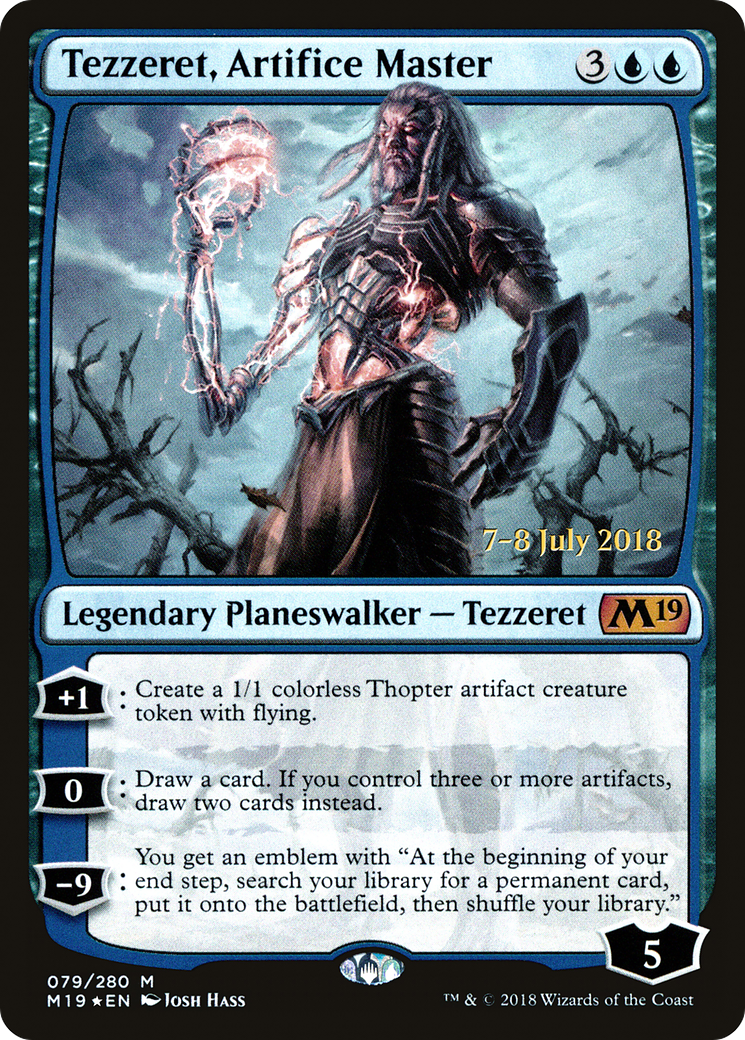 Image of Tezzeret, Artifice Master (PRE-079) - Core Set 2019 Promos Foil