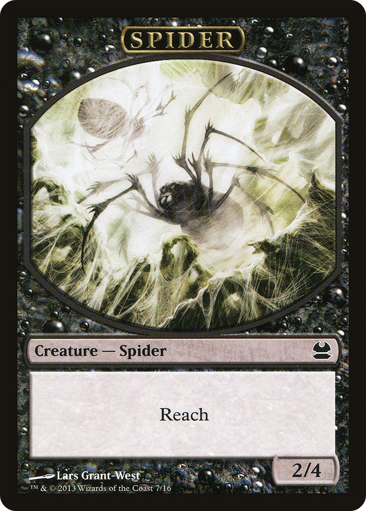 Image of Spider Token (Black) (MMA-007) - Modern Masters Tokens