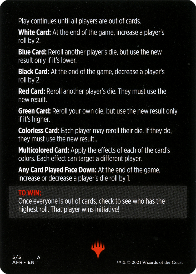 Image of Roll for Initiative // Roll for Initiative (cont'd) (MAFR-005) - Adventures in the Forgotten Realms Minigames Foil