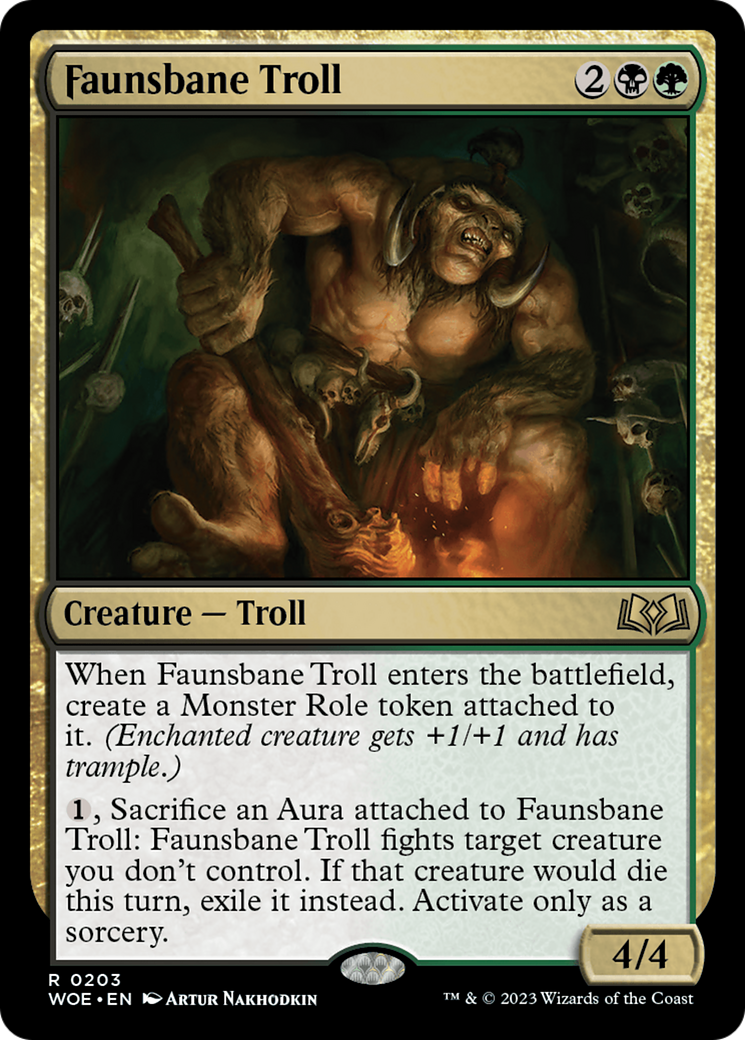 Image of Faunsbane Troll (WOE-203) - Wilds of Eldraine Foil
