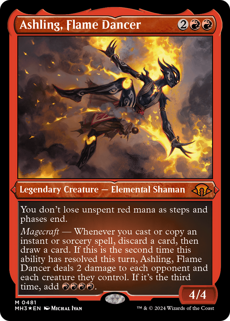 Image of Ashling, Flame Dancer (Foil Etched) (MH3-481) - Modern Horizons 3 Foil