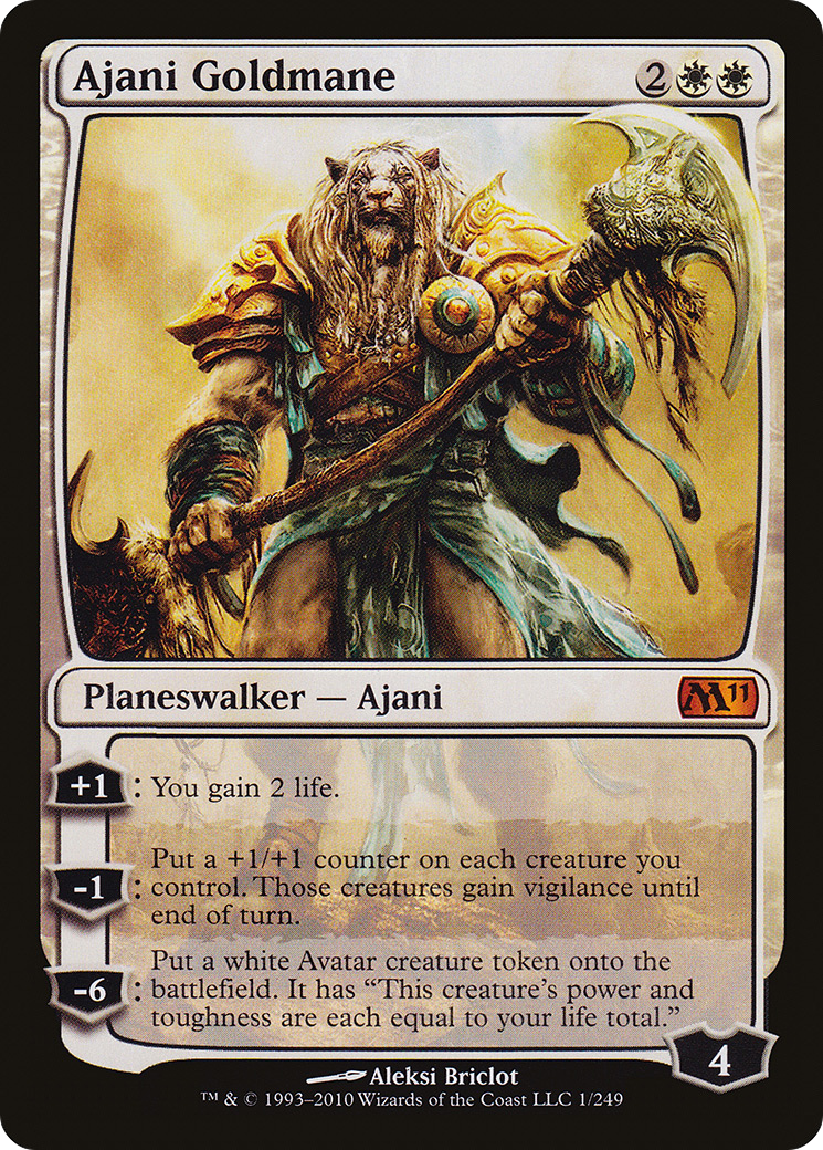 Image of Ajani Goldmane (M11-001) - Magic 2011 Foil