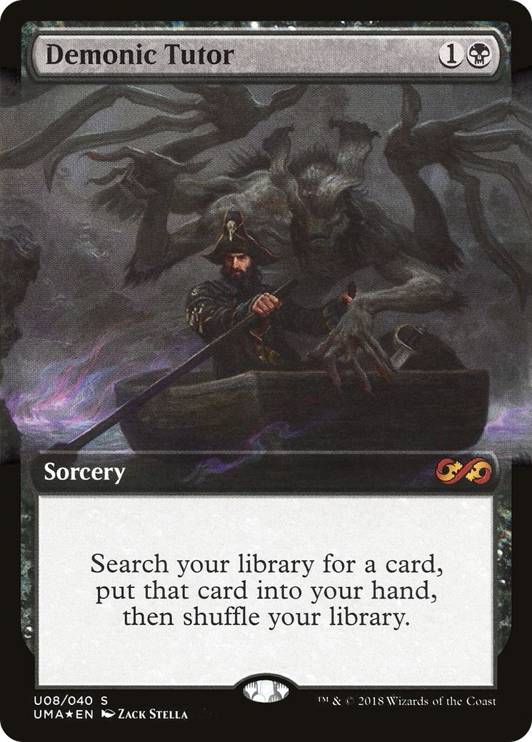 Image of Demonic Tutor (UMA:BT-U08) - Ultimate Box Topper: (Extended Art) Foil