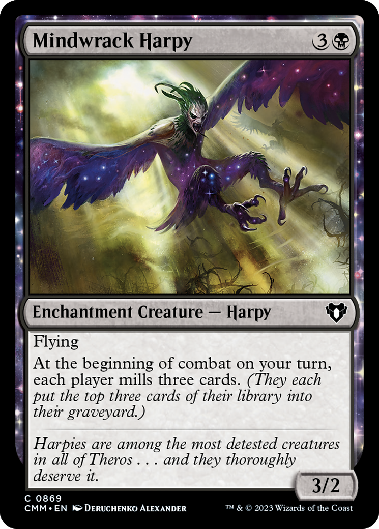 Image of Mindwrack Harpy (CMM-869) - Commander Masters: (enchantment)