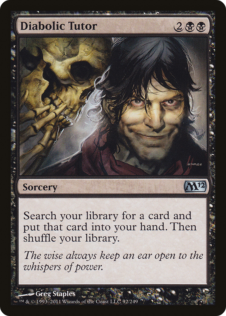 Image of Diabolic Tutor (M12-092) - Magic 2012