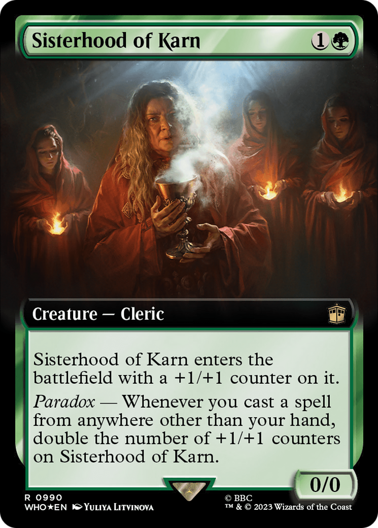 Image of Sisterhood of Karn (Extended Art) (Surge Foil) (WHO-990) - Doctor Who: (Extended Art) Foil