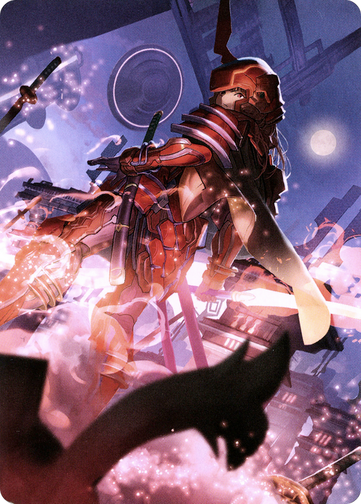 Image of Peerless Samurai // Peerless Samurai (ANEO-063) - Neon Dynasty Art Series (Borderless) Foil
