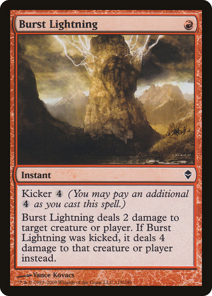 Image of Burst Lightning (ZEN-119) - Zendikar Foil