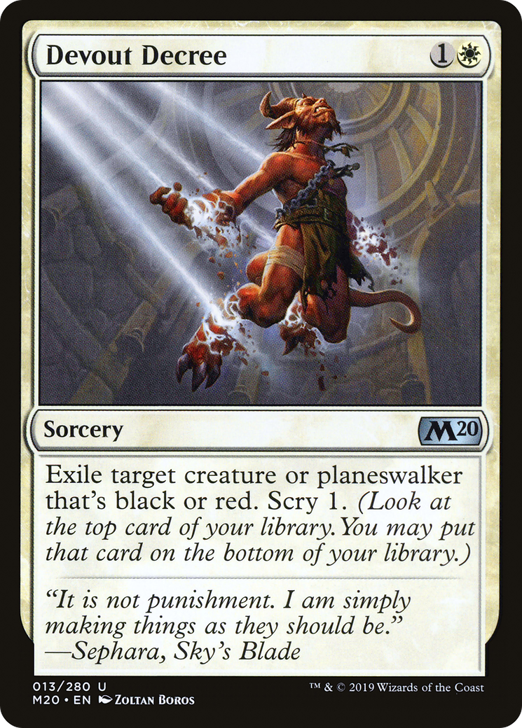 Image of Devout Decree (M20-013) - Core Set 2020