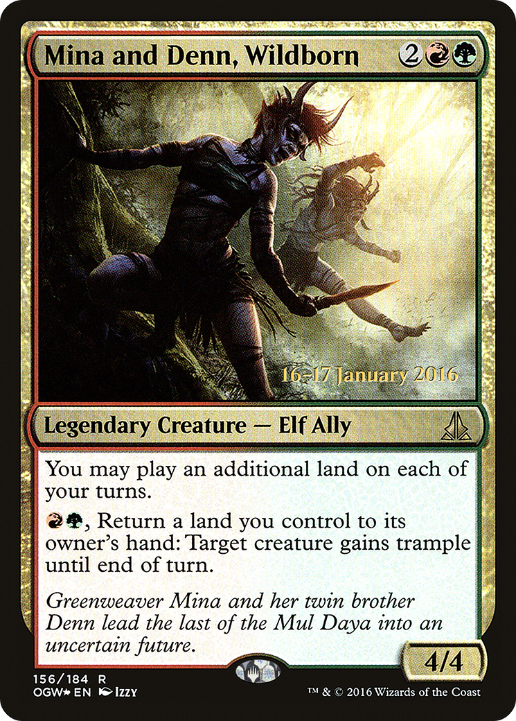 Image of Mina and Denn, Wildborn (PRE-156) - Oath of the Gatewatch Promos Foil
