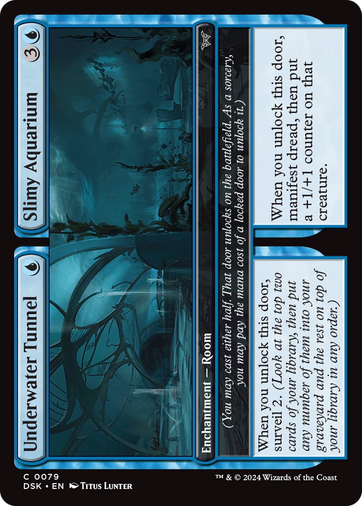 Image of Underwater Tunnel // Slimy Aquarium (DSK-079) - Duskmourn: House of Horror Foil
