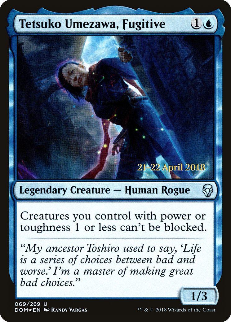 Image of Tetsuko Umezawa, Fugitive (PRE-069) - Dominaria Promos Foil