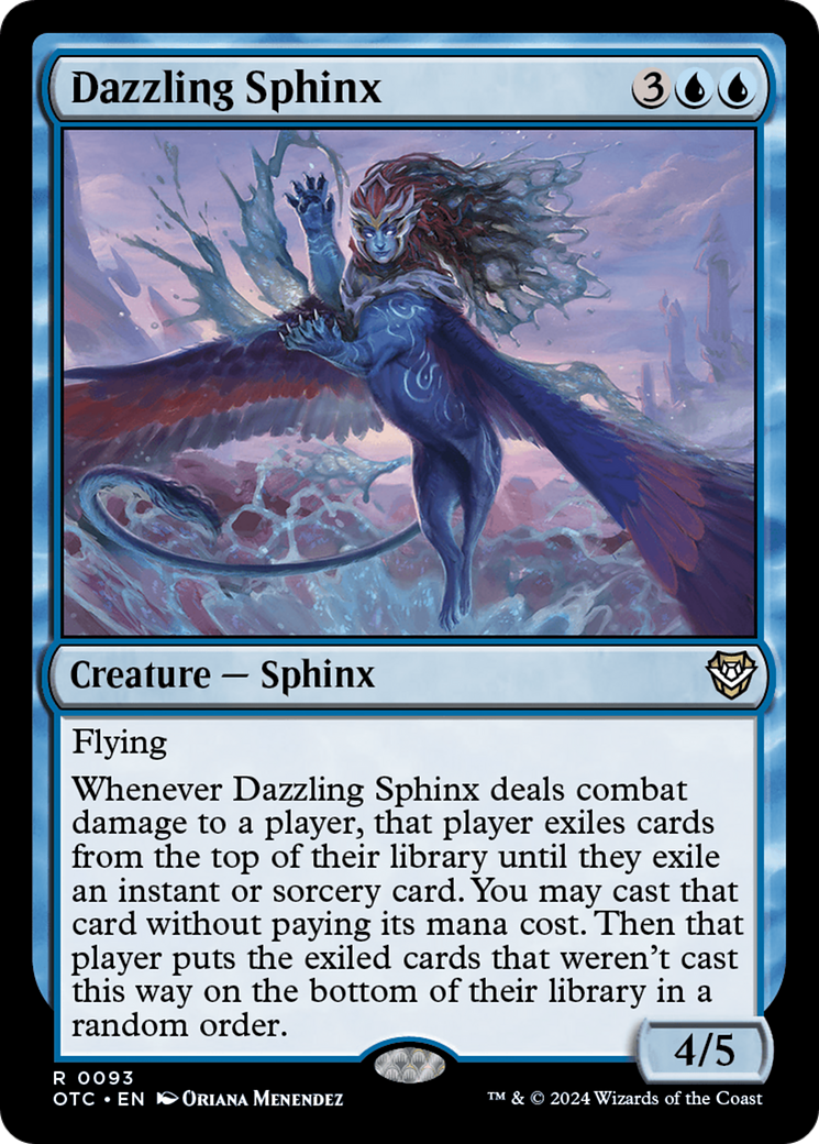 Image of Dazzling Sphinx (OTC-093) - Outlaws of Thunder Junction Commander