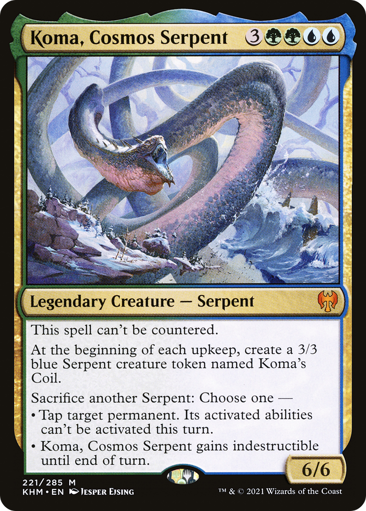 Image of Koma, Cosmos Serpent (KHM-221) - Kaldheim Foil
