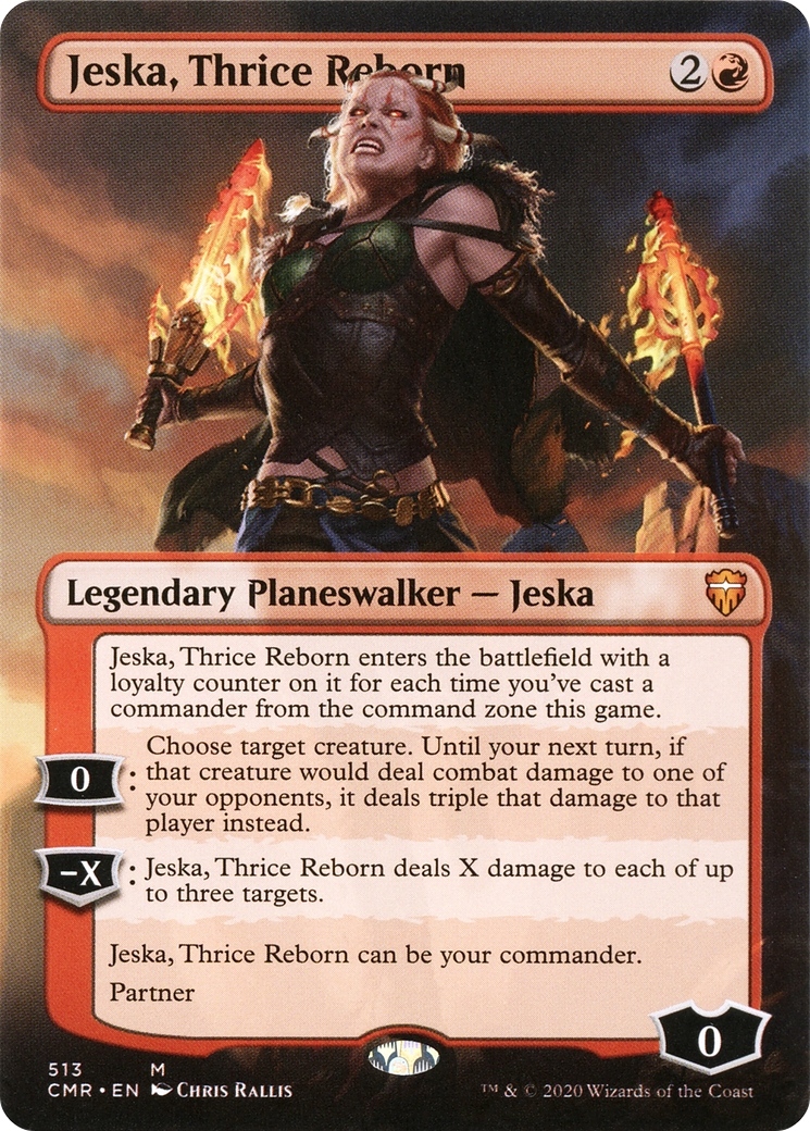 Image of Jeska, Thrice Reborn (Borderless) (CMR-513) - Commander Legends (Borderless)
