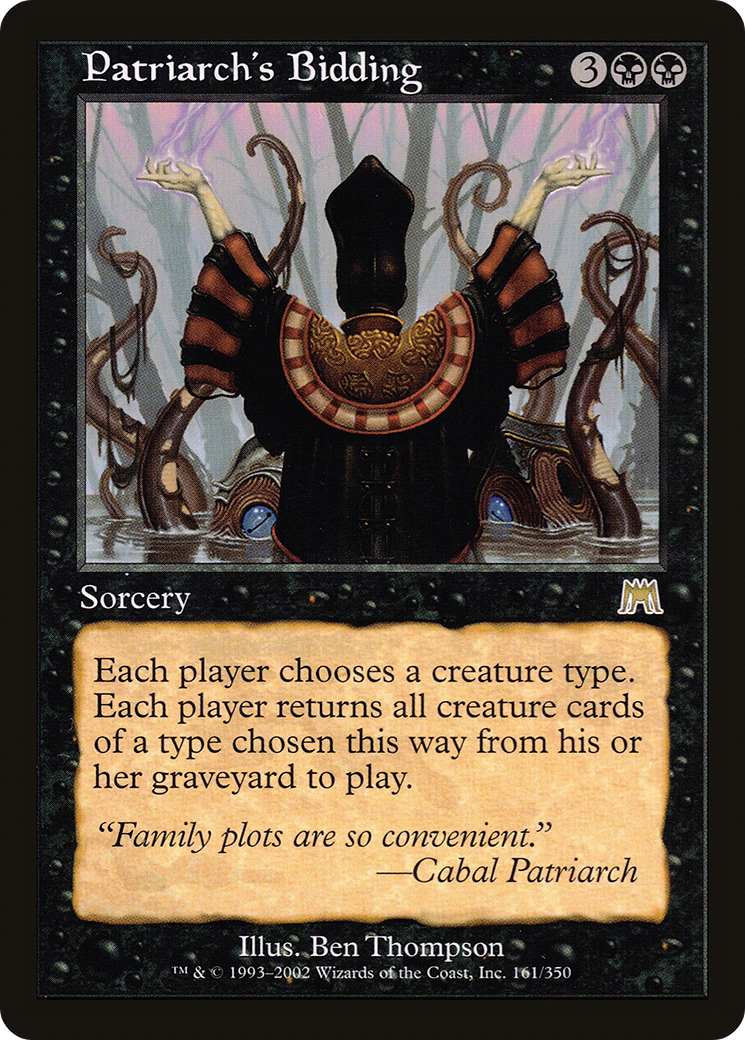 Image of Patriarch's Bidding (ONS-161) - Onslaught Foil