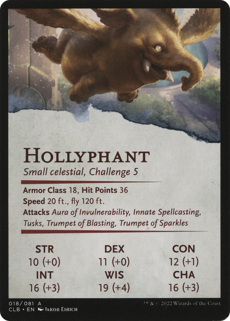 Image of Lulu, Loyal Hollyphant // Lulu, Loyal Hollyphant (ACLB-018) - Battle for Baldur's Gate Art Series (Borderless)