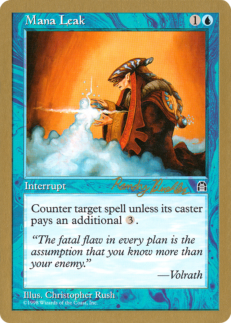 Image of Mana Leak - 1998 Randy Buehler (STH) (WCD-) - World Championship Decks 1998
