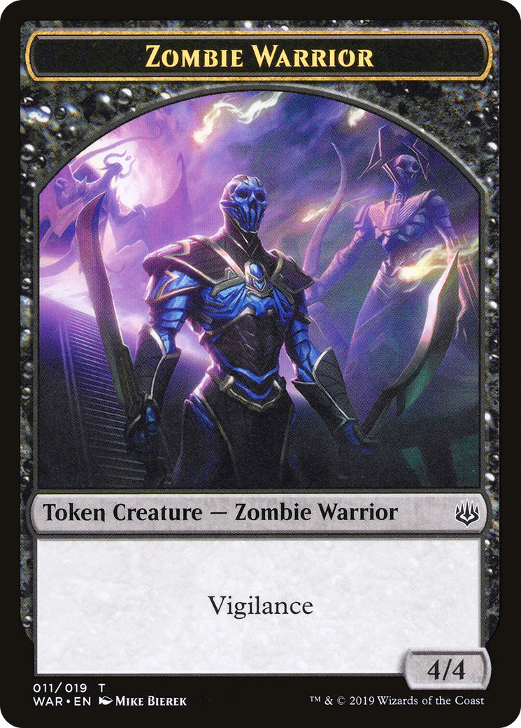 Image of Zombie Warrior Token (WAR-011) - War of the Spark Tokens