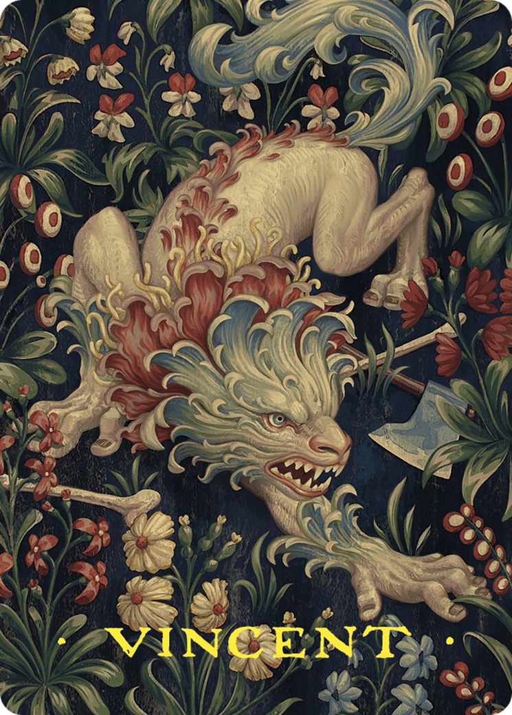 Image of Beast // Beast (AWOE-056) - Wilds of Eldraine Art Series (Borderless) Foil