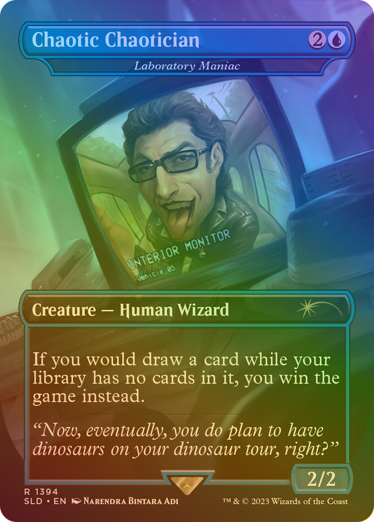 Image of Chaotic Chaotician - Laboratory Maniac (Rainbow Foil) (SLD-1394★) - Secret Lair Drop / Chaotic Chaotician (Borderless) Foil