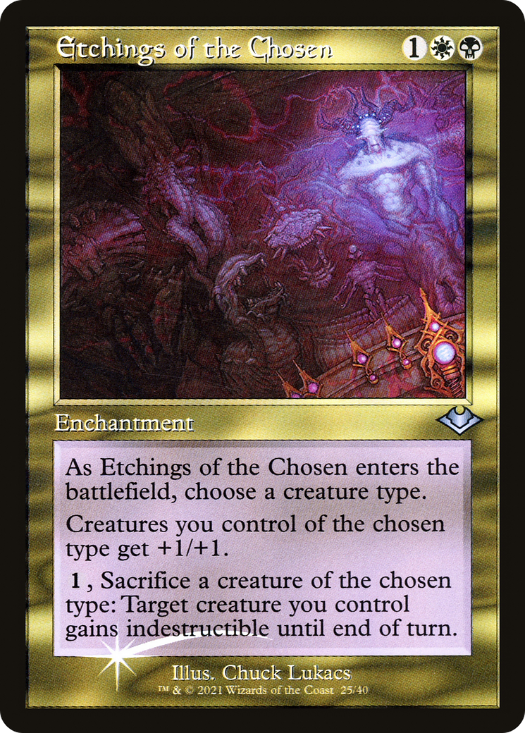 Image of Etchings of the Chosen (Retro Frame) (MH1-025) - Modern Horizons 1 Timeshifts Foil