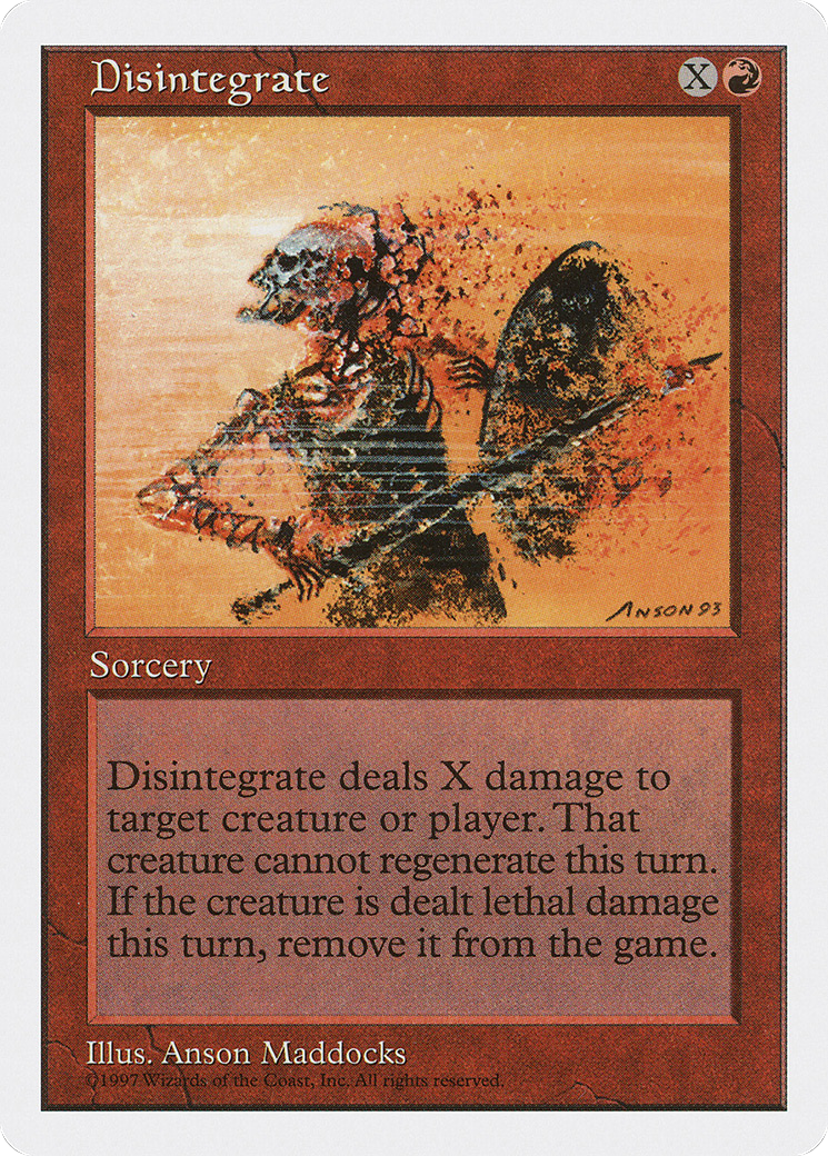 Image of Disintegrate (5ED-219) - Fifth Edition