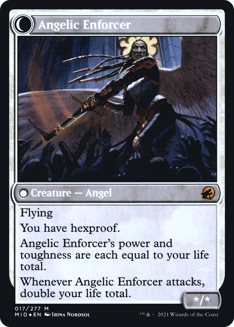 Image of Enduring Angel (PRE-017) - Innistrad: Midnight Hunt Promos: (Double Faced Transform) Foil