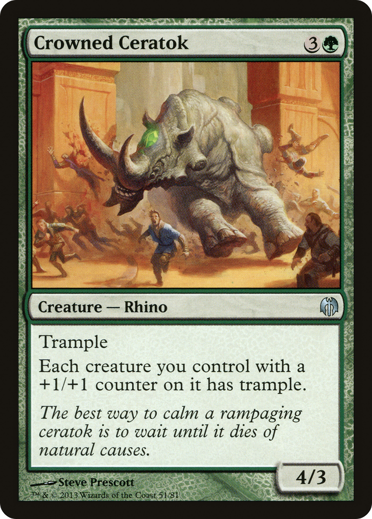 Image of Crowned Ceratok (DDL-051) - Duel Decks: Heroes vs. Monsters