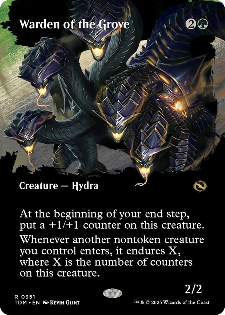 Image of Warden of the Grove (Borderless) (TDM-351) - Tarkir: Dragonstorm: (Showcase) (Borderless)
