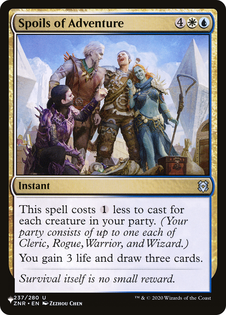 Image of Spoils of Adventure (LIST-ZNR-237) - The List