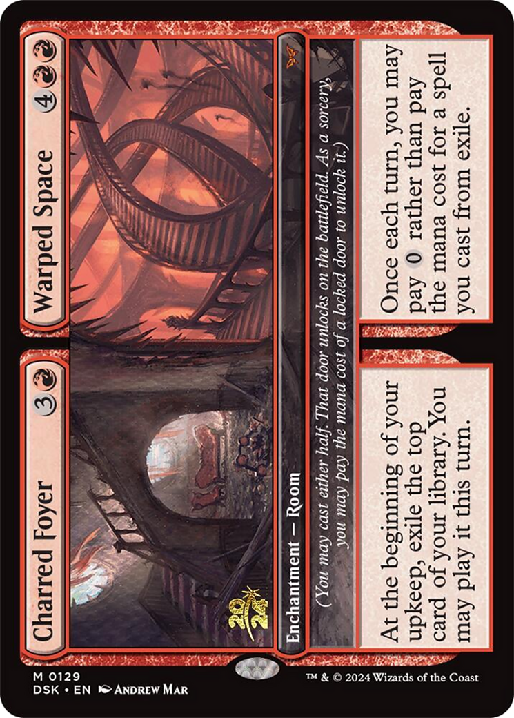 Image of Charred Foyer // Warped Space (PRE-129) - Duskmourn: House of Horror Promos Foil