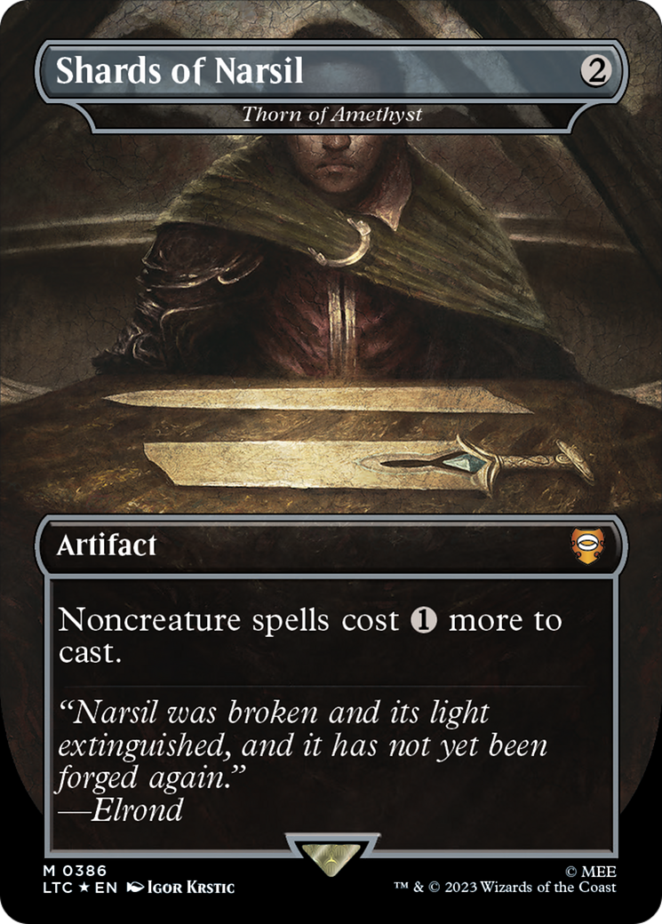 Image of Shards of Narsil - Thorn of Amethyst (Surge Foil) (LTC-386) - Tales of Middle-earth Commander / Shards of Narsil (Borderless) Foil