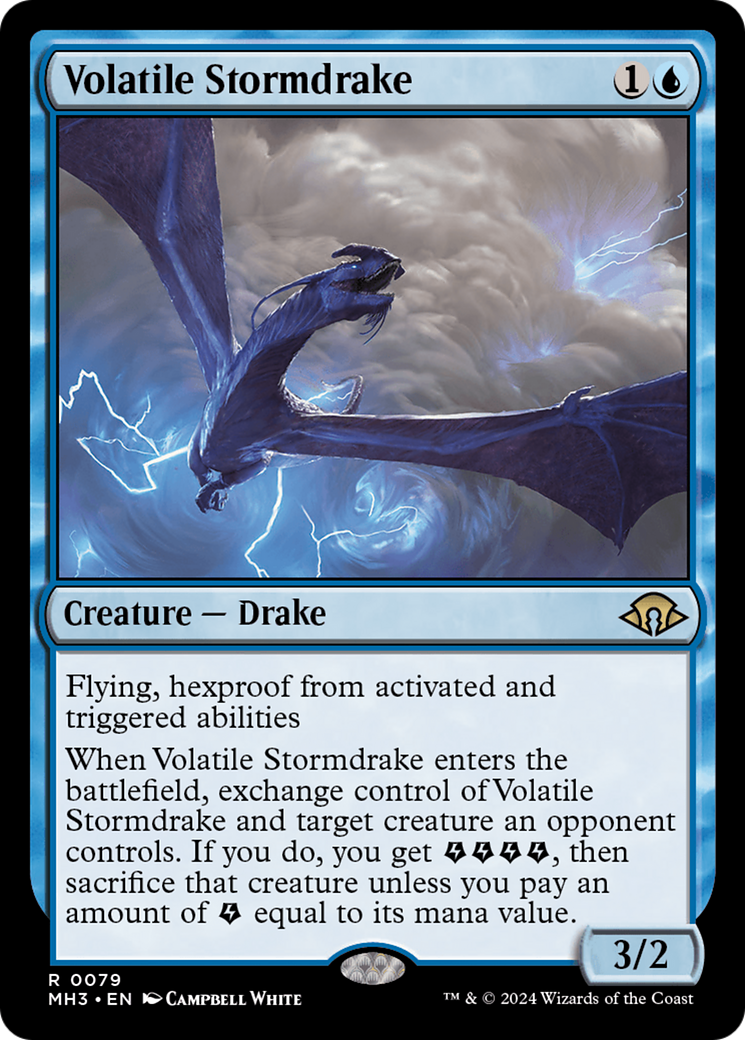 Image of Volatile Stormdrake (MH3-079) - Modern Horizons 3 Foil