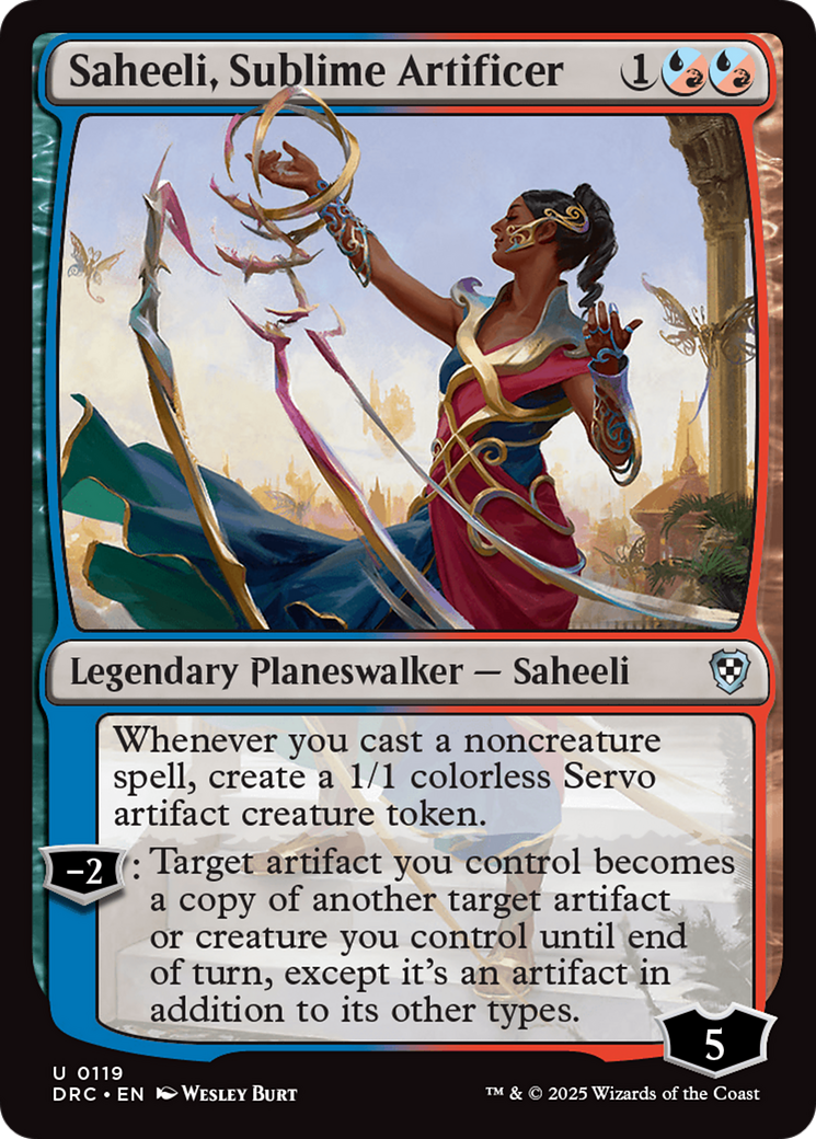 Image of Saheeli, Sublime Artificer (DRC-119) - Commander: Aetherdrift
