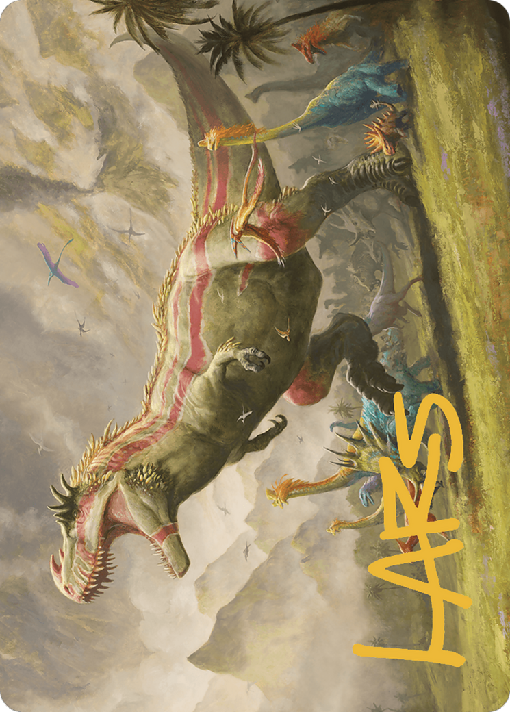Image of Ghalta, Stampede Tyrant // Ghalta, Stampede Tyrant (ALCI-024) - The Lost Caverns of Ixalan Art Series (Borderless) Foil