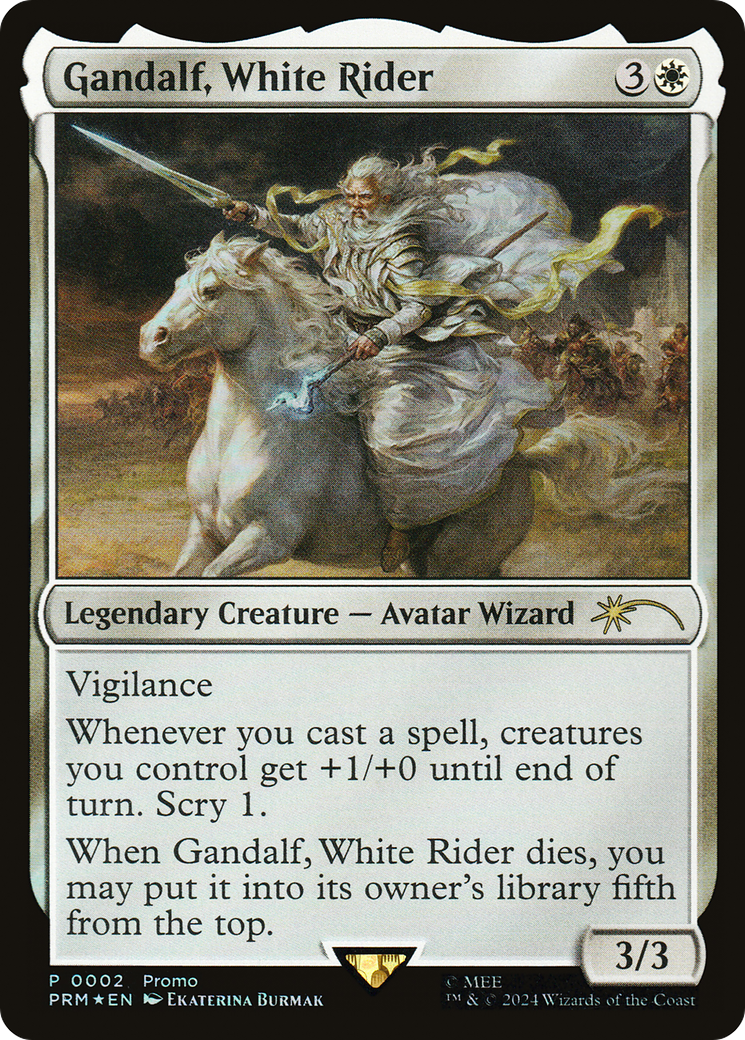 Image of Gandalf, White Rider (UMP-002) - Tales of Middle-earth Deluxe Commander Kit Foil