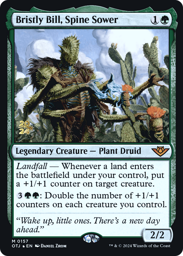 Image of Bristly Bill, Spine Sower (PRE-157) - Outlaws of Thunder Junction Promos Foil