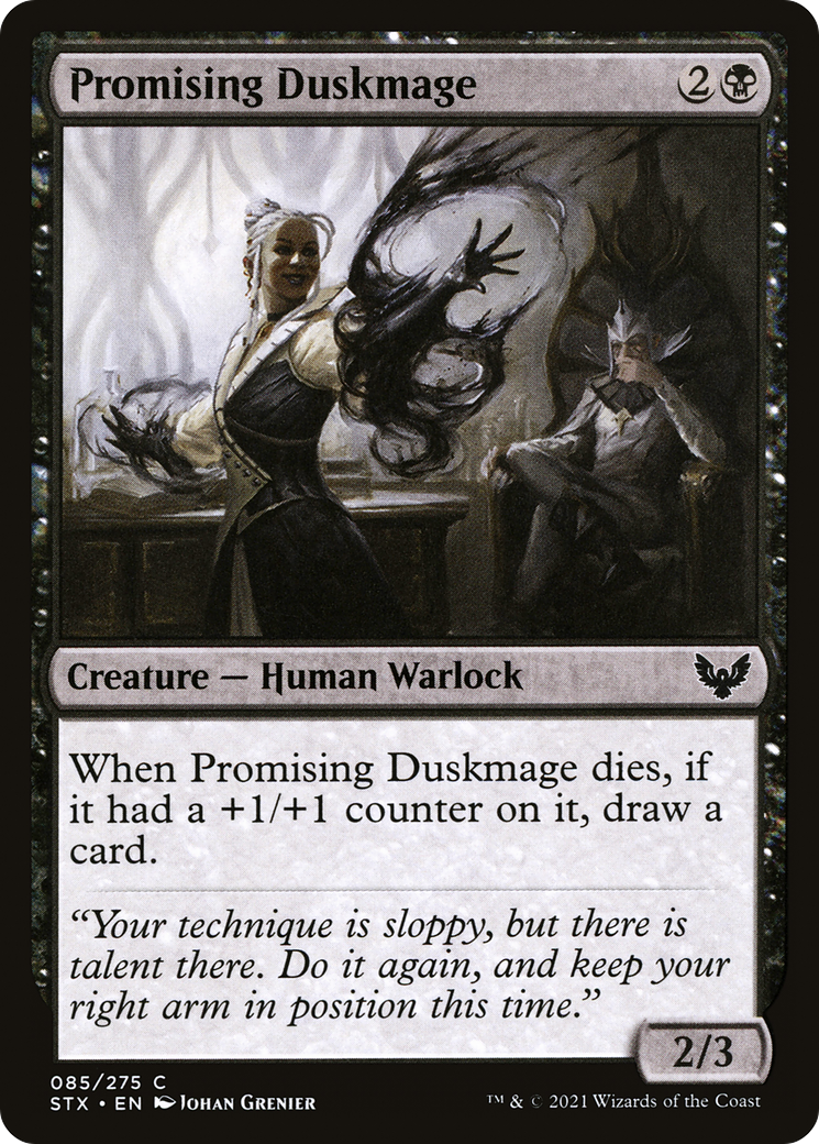 Image of Promising Duskmage (STX-085) - Strixhaven: School of Mages Foil