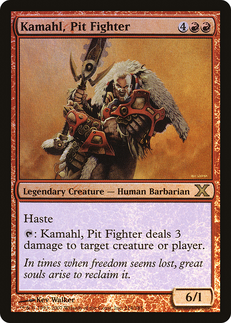 Image of Kamahl, Pit Fighter (10E-214★) - Tenth Edition Foil